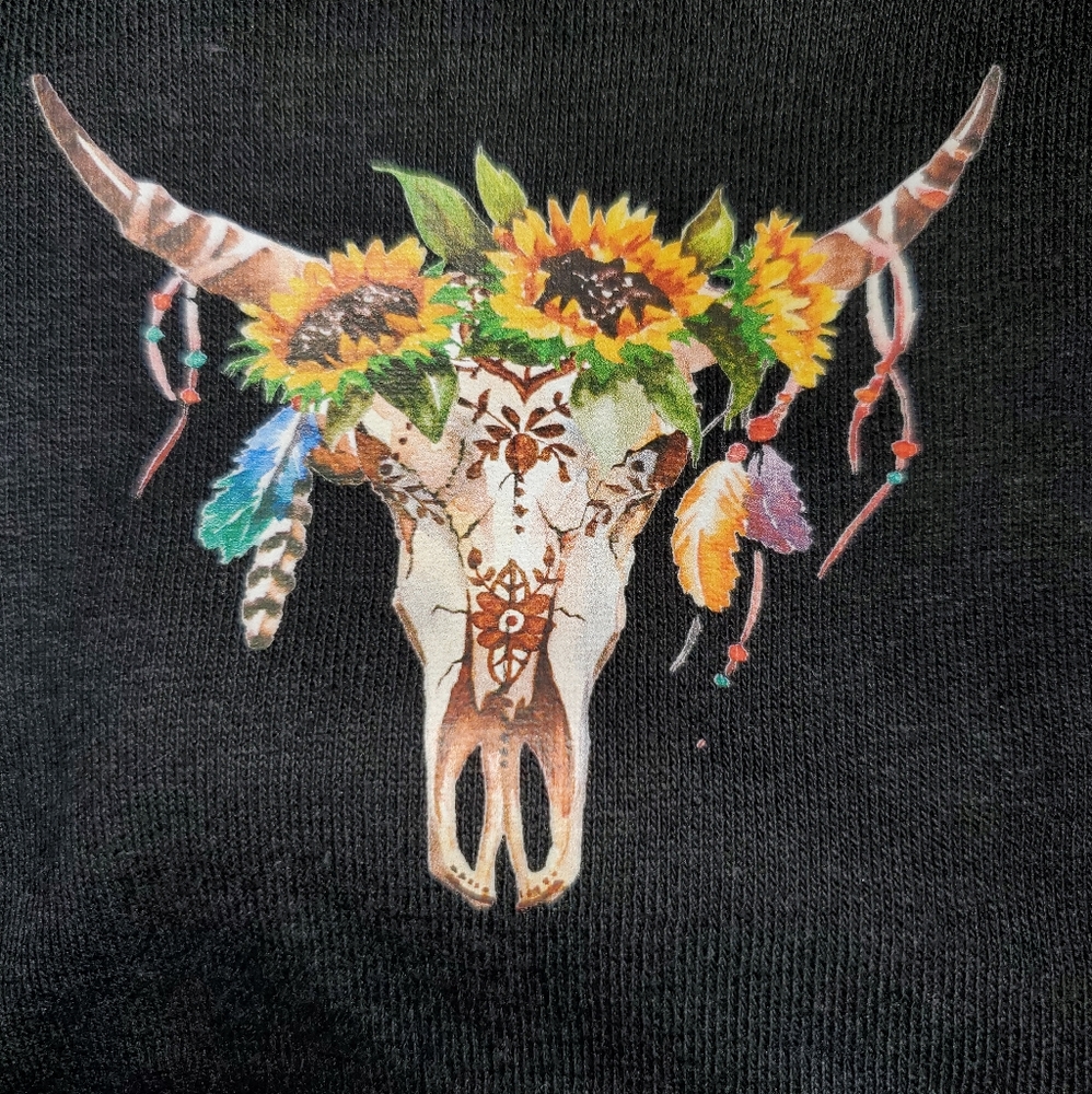floral Western Skull
